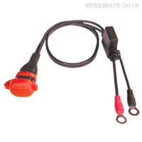 OptiMate Weatherproof Battery Lead - Heavy Duty (10Amp Max, M8 Terminals)