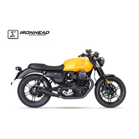 IXIL SLIP ON (LEFT MUFFLER) - IRONHEAD CONICAL BLACK INOX To Suit MOTO GUZZI V7 III