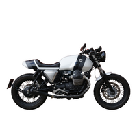 IXIL SLIP ON (RIGHT MUFFLER) - IRONHEAD CONICAL BLACK INOX To Suit MOTO GUZZI V7 II