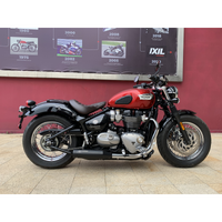 IXIL SLIP ON (RIGHT MUFFLER) - IRONHEAD ROUND BLACK To Suit TRIUMPH BOBBER 17-20 (DV01 DV01A)