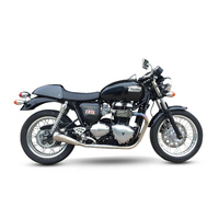 IXIL SLIP ON (RIGHT MUFFLER) - IRONHEAD CONICAL MATT INOX To Suit TRIUMPH THRUXTON 865 04-15 (986ME 986ME2)