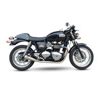IXIL SLIP ON (LEFT MUFFLER) - IRONHEAD CONICAL MATT INOX To Suit TRIUMPH THRUXTON 865 04-15 (986ME 986ME2)