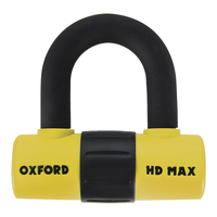 Oxford Disc Lock & Padlock HD Max (14mm, Yellow)