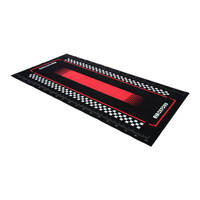 Oxford Workshop Mat Pitlane - Red L 200 X 100cm