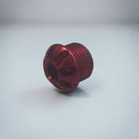 Bonamici Racing Replacement Cap For Rearsets (Red)