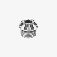 Bonamici Racing Replacement Cap For Rearsets (Silver)