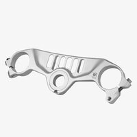 Bonamici Racing Aluminum top triple clamp Kawasaki ZX-10R “Race” 16-20 - SILVER