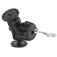RAM-101U-BL :: RAM Double Ball Mount with Key Lock Knob - C Size Short