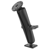 RAM-101U-D-DEN1 :: RAM Double Ball Mount with Round & Rectangular Plates - Long