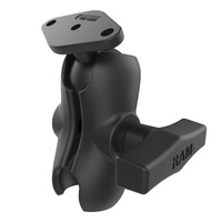 RAM-103-B-238U :: RAM Double Socket Arm with Diamond Ball Plate - C Size Short