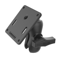 RAM-103U-B-2461 :: RAM Double Socket Arm with 75x75mm VESA Plate - C Size Short