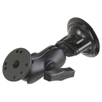 RAM-166-B-202U :: RAM Twist-Lock™ Suction Cup Mount with Round Plate Adapter - Short