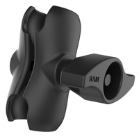 RAM-201MU-B :: RAM Double Socket Arm with Metal Knob - C Size Short