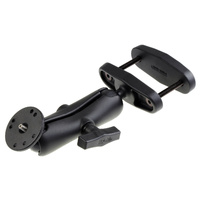 RAM Double Ball Mount with 3" Square Post Clamp Base and 1/4"-20 Stud