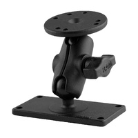 RAM-B-101-A-24U :: RAM Double Ball Mount with Round Plate and 2" x 4" Plate - Short