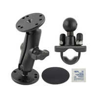 RAM-B-101U-CR1 :: RAM Double Ball Mount with Drill-Down, U-Bolt & Adhesive Bases