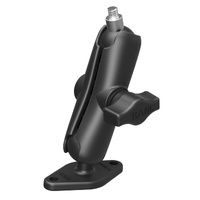 RAM Double Ball Mount with Diamond Plate and 1/4"-20 Stud - Medium
