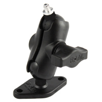 RAM Double Ball Mount with Diamond Plate and 1/4"-20 Stud - Short