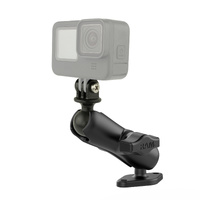 RAM Double Ball Diamond Plate Mount with Action Camera Adapter