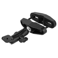 RAM-B-102U-247 :: RAM Universal Post Clamp Mount with Diamond Plate - B Size Medium Arm