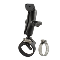RAM-B-108U-GP1 :: RAM Double Ball Strap Hose Clamp Mount with Diamond Plate - Medium