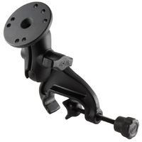 RAM-B-121-A-202 :: RAM Double Ball Yoke Clamp Mount with Round Plate - Short