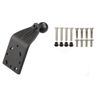 RAM-B-125B-G1U :: RAM Curved Extension Base with Ball & Mounting Hardware