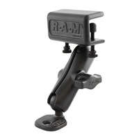 RAM-B-126BU :: RAM Double Ball Glare Shield Clamp Mount with Ski Mirror Adapter