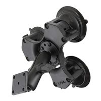 RAM-B-139U-224 :: RAM Twist-Lock™ Triple Suction Cup Mount with Rectangle AMPS Plate