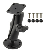 RAM-B-139U-CA1 :: RAM Drill-Down Double Ball Mount with Rectangle AMPS Plate & Hardware