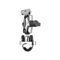 RAM-B-149CH-LO4 :: RAM Chrome Handlebar U-Bolt Mount with Double Socket Arm