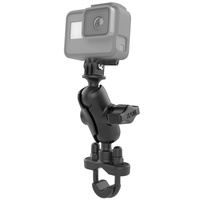 RAM U-Bolt Double Ball Mount with Action Camera Adapter - Short