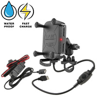 RAM Tough-Charge™ 15W Waterproof Wireless Charging Motorcycle Mount
