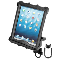 RAM-B-149Z-TAB8U :: RAM Handlebar Rail Mount with Tab-Tite Universal Cradle for Large Tablets With Heavy Duty Cases