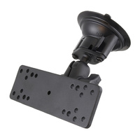 RAM-B-166-A-111U :: RAM Twist-Lock™ Suction Cup Mount with Electronics Plate - Short