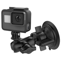 RAM Twist-Lock™ Suction Cup Mount with Action Camera Adapter - Short