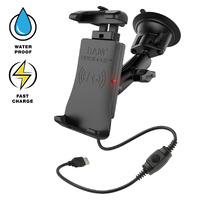 RAM-B-166-UN14W-1 :: RAM QUICK-GRIP 15W WIRELESS WITH SUCTION CUP MOUNT 