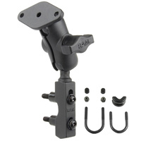 RAM-B-174U-A :: RAM Motorcycle Brake/Clutch Reservoir Mount with Diamond Plate - Short