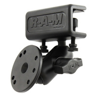 RAM-B-177-202U :: RAM Glare Shield Clamp Double Ball Mount with Round Plate