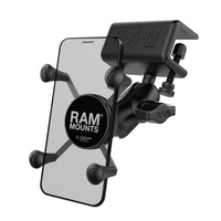 RAM X-Grip Phone Mount with Glare Shield Clamp Base