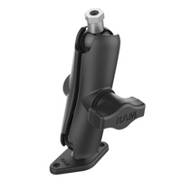 RAM-B-185U :: RAM Double Ball Mount with Diamond Plate & 1/4"-20 Female Threaded Post