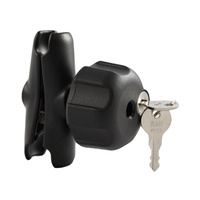 RAM-B-201LU :: RAM Double Socket Arm with Key Lock Knob - B Size Medium