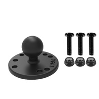 RAM-B-202-G4U :: RAM Round Plate with Ball & Mounting Hardware for Garmin Striker + More
