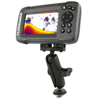 RAM-B-LO12-354-TRA1 :: RAM Track Ball Double Ball Mount for Lowrance Hook2 & Reveal Series