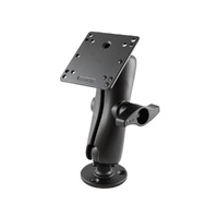 RAM-D-101U-246 ::  RAM D Size 2.25" Ball Mount With 3.68" Round Plate & 4.75" Square Plate VESA 75mm And 100mm Hole Patterns