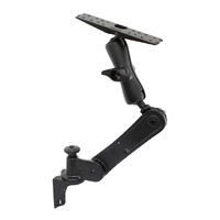 RAM-D-101U-GE1 :: RAM Vertical Ratchet Mount with Double Ball Mount and Electronics Plate