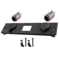 RAM-FP2-CIG2-BLOCK :: RAM Tough-Box 2" Faceplate with Two 12V Lighter Receptacles X15