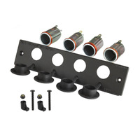 RAM-FP2-CIG4 :: RAM Tough-Box 2" Faceplate with Four 12V Lighter Receptacles