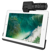 RAM-HOL-AP15CLU :: RAM EZ-Roll'r™ Combo Locking Holder for iPad 6th Gen, Air 2 + More