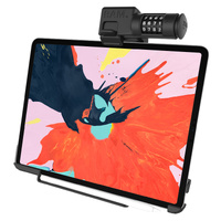 RAM-HOL-AP24CLU :: RAM EZ-Roll'r™ Combo Locking Holder for iPad Pro 12.9 3rd - 5th Gen